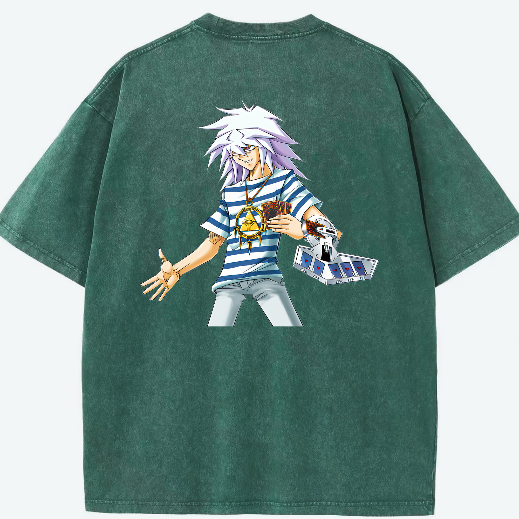 （画像用） 遊☆戯☆王 Yu-Gi-Oh! 綿100% ヴィンテージ風 半袖Tシャツ（背面プリント）